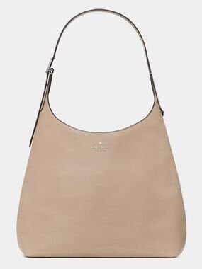♠️Kate Spade 454 Pebbled Leather Large Shoulder Bag, Timeless Taupe NEW NWT